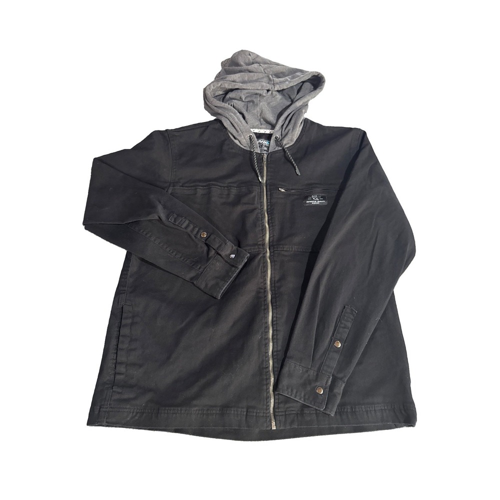 Tony Hawk Skate Jean Jacket Hoodie Size XL Black Zip up
